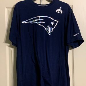 New England Patriots Super Bowl T-Shirt Blue XL